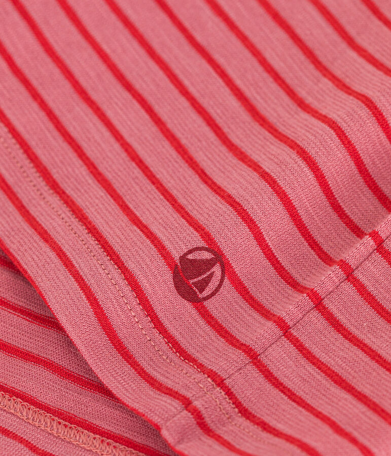 T-shirt a maniche corte in jersey bambina rosa/rosso