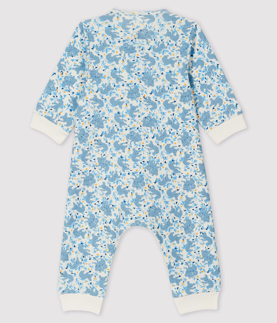 Tutina lunga da neonato a costine fantasia koala. bianco MARSHMALLOW/bianco MULTICO