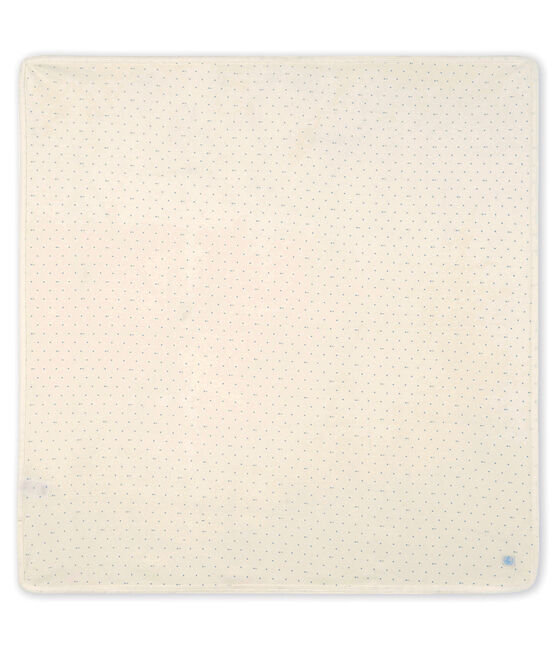 Copertina nascita bebè a costine bianco MARSHMALLOW/grigio SCULPTURE/ MULTICO