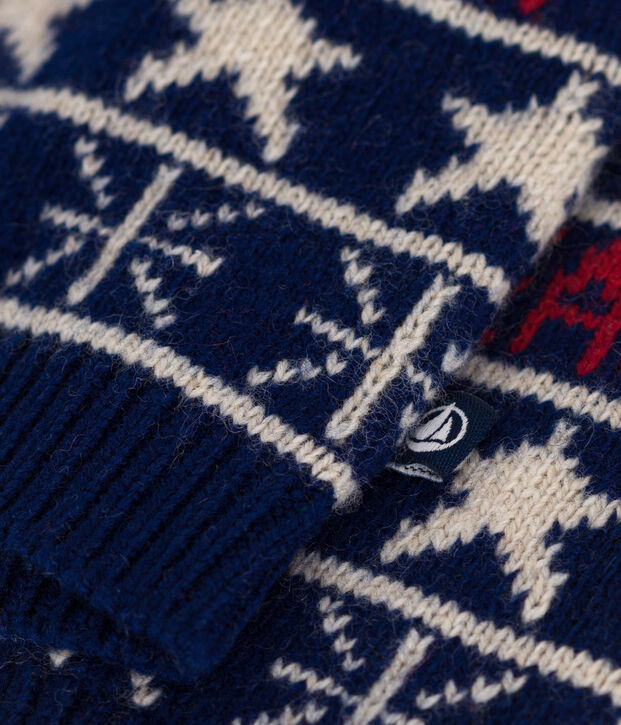 Cardigan lavorato a maglia per neonati blu/multicolore