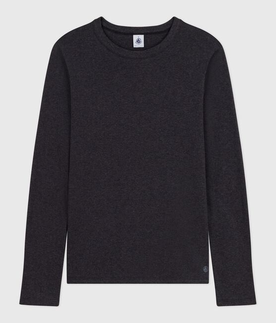 T-shirt L'Iconique a maniche lunghe in cotone donna grigio CITY CHINE