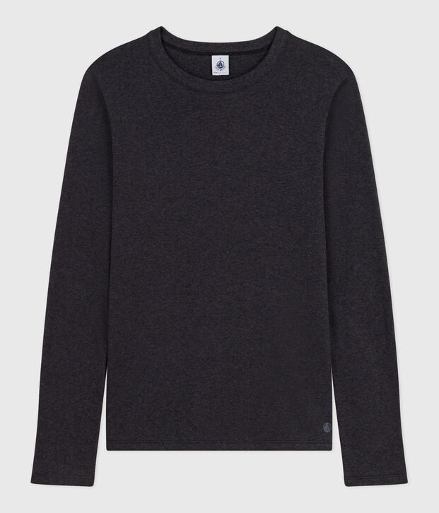 T-shirt L'Iconique a maniche lunghe in cotone donna grigio