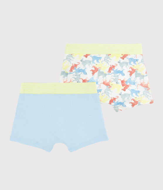 Confezione da 2 boxer fantasia gatti bambino in cotone biologico variante 1