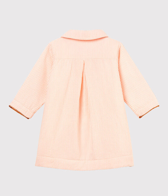 Cappotto rigato bambina bianco MARSHMALLOW/rosa ROSAKO