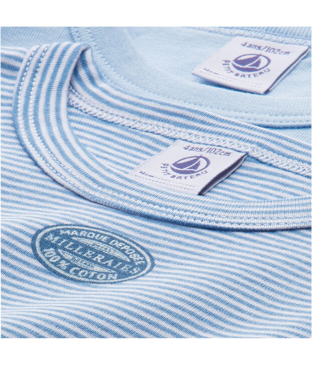 Lot de 2 t-shirts gar&ccedil;on ray&eacute;s milleraies lotto .