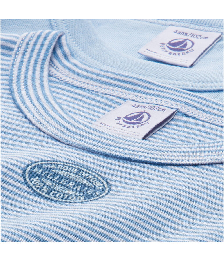 Lot de 2 t-shirts gar&ccedil;on ray&eacute;s milleraies lotto .