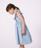 Abito senza maniche in cotone bambina blu
