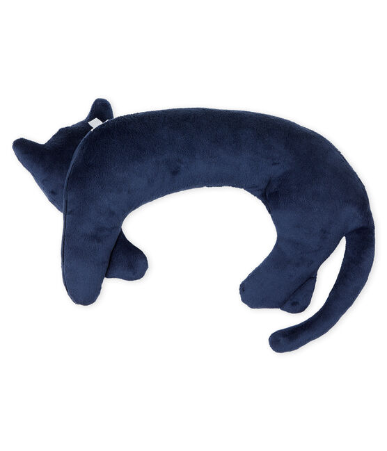 Cuscino pantera in ciniglia blu MEDIEVAL