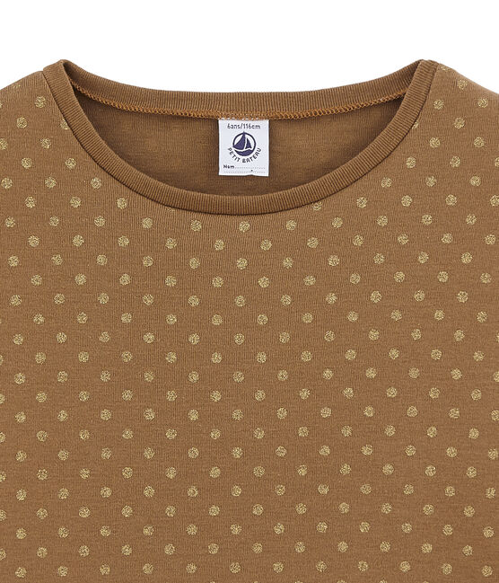 tee-shirta maniche lunghe marrone BRINDILLE/giallo DORE