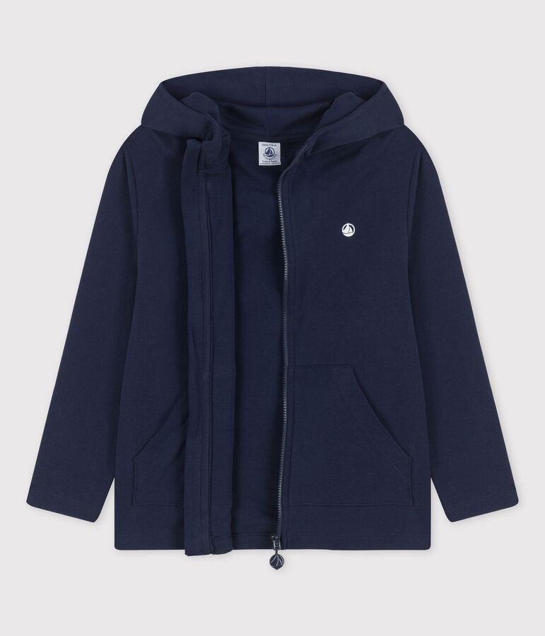 Felpa con cappuccio bambina/bambino blu