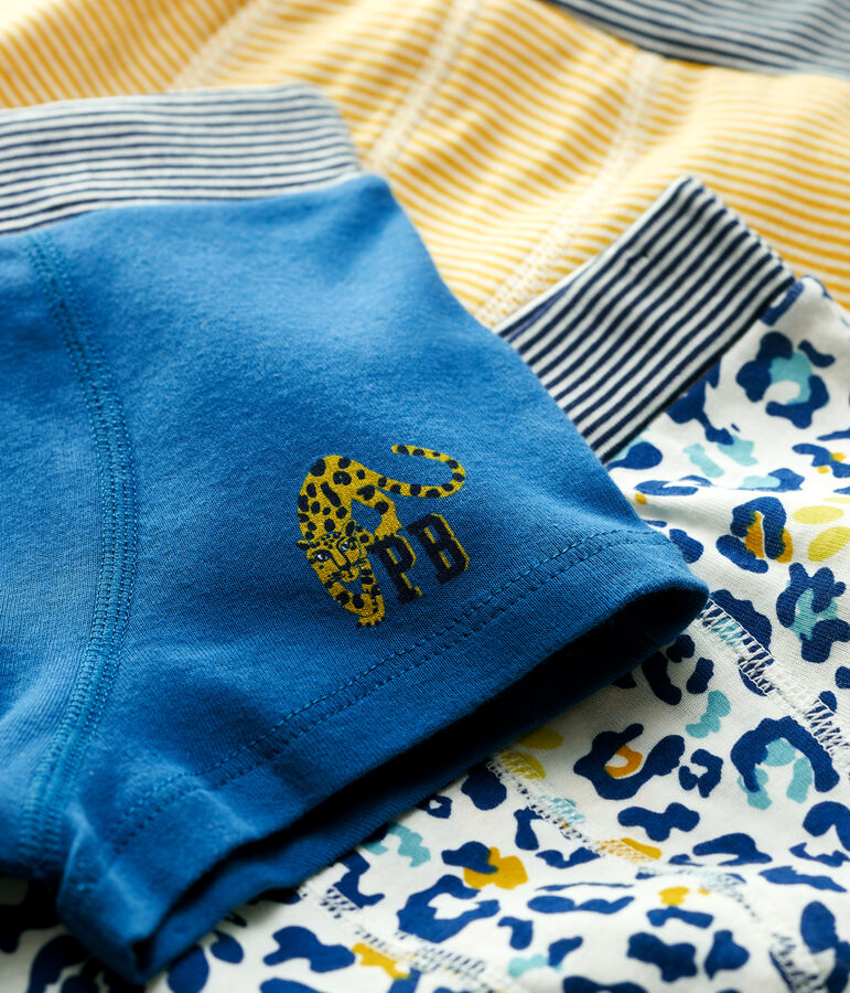 Confezione da 3 boxer bambino fantasia pantere in cotone multicolore