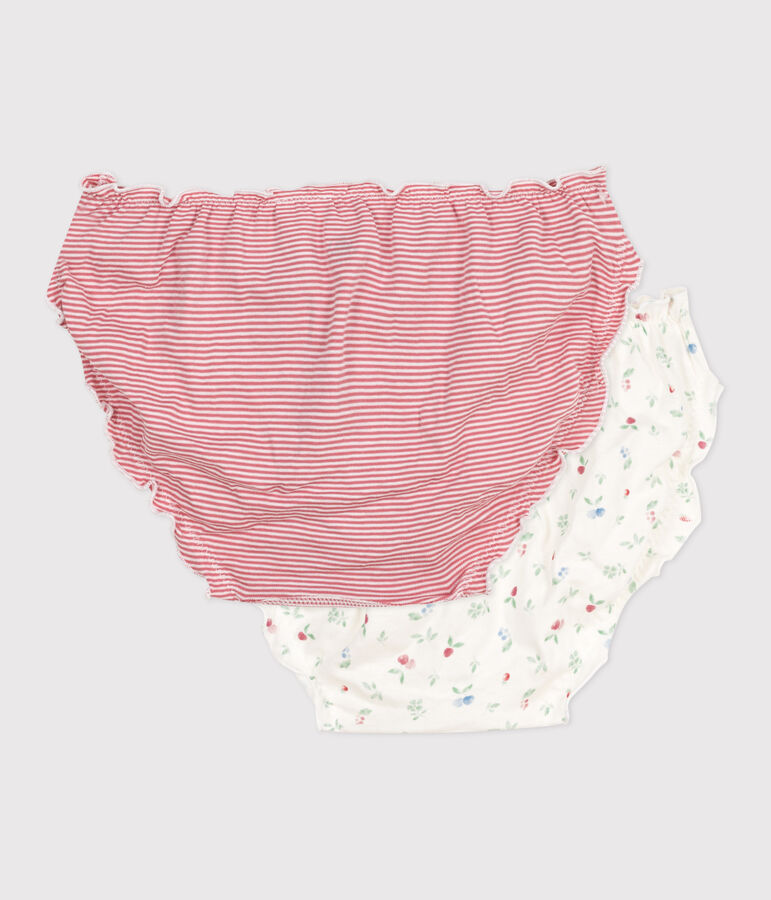 Set di 2 slip in cotone con stampa di frutti donna multicolore
