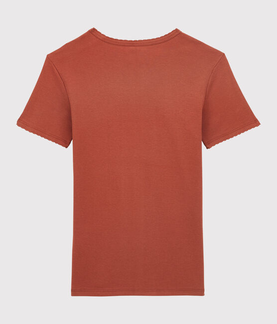 T-shirt punto coccotte ICONICA in cotone bio Donna marrone OMBRIE