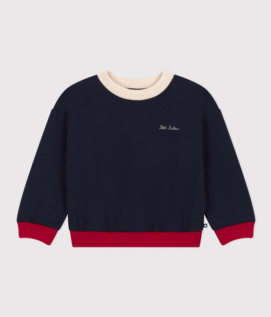 Felpa in molleton stampato bambino unisex blu SMOKING