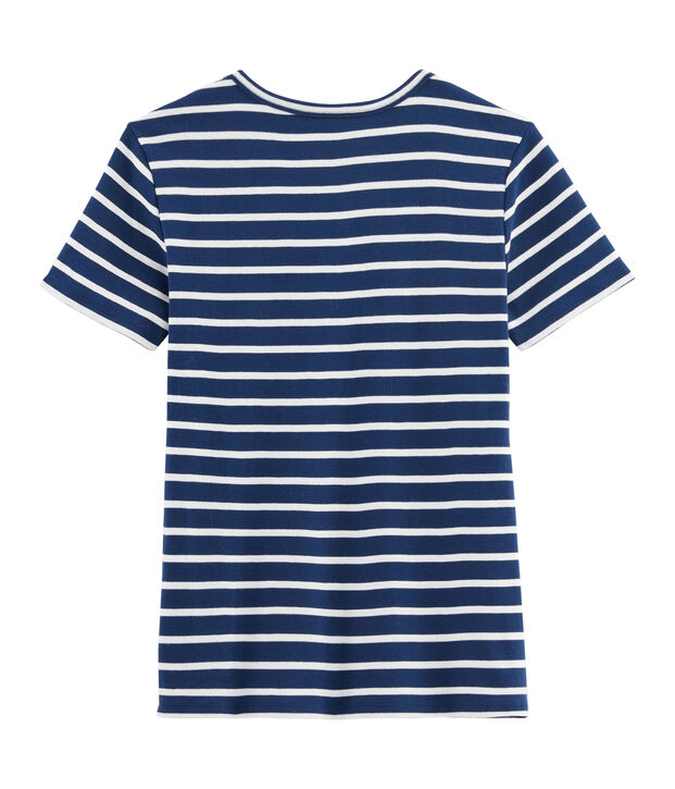 T-shirt iconica donna blu/bianco