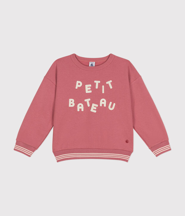 Maglia in tessuto felpato bambina/bambino rosa