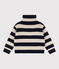 Pull in tricot di lana e cotone bambino blu SMOKING/ AVALANCHE