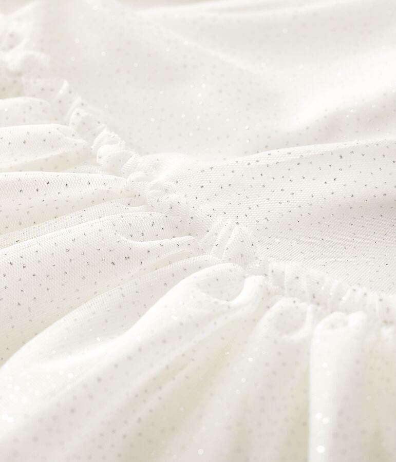 Abito da cerimonia in tulle bambina bianco/grigio