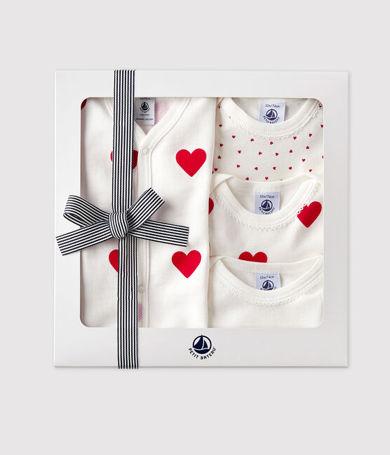 Confezione regalo neonato a cuori variante 1