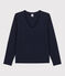 T-shirt La Regular scollo a V in cotone Donna blu SMOKING
