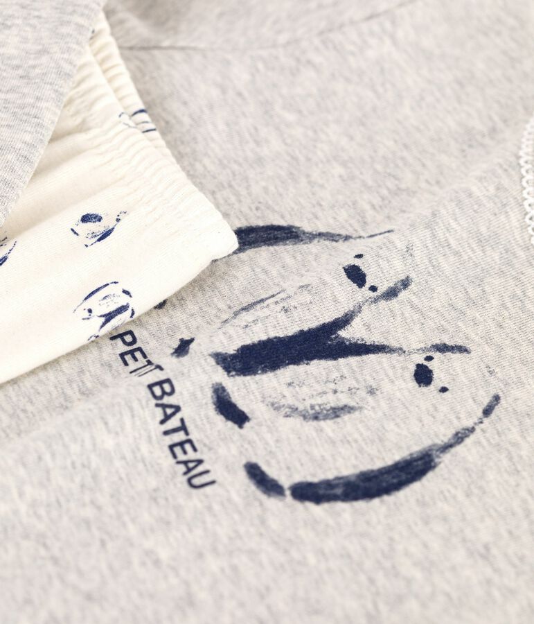 Pigiama in cotone con pinguini stampati bambino grigio BELUGA/bianco MULTICO