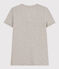 T-shirt LE DROIT scollo a V in cotone Donna grigio CHATON CHINE
