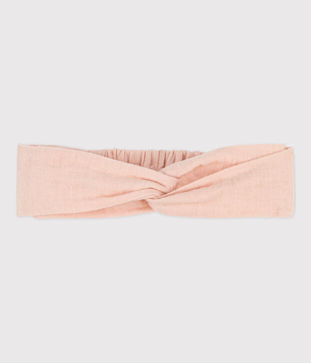 Fascia rosa in garza di cotone beb&egrave; rosa