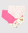 Confezione da 3 slip bambina a fiori in cotone variante 1