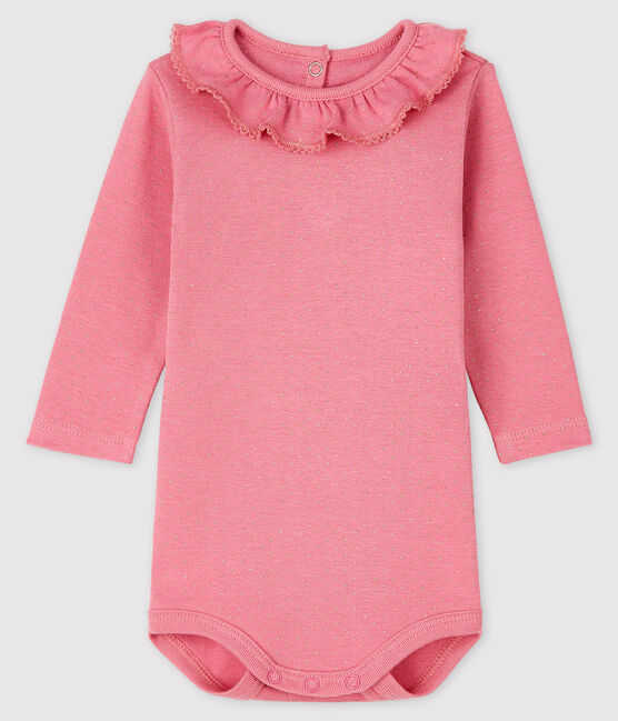 Body manica lunga bebè femmina rosa CHEEK/giallo DORE