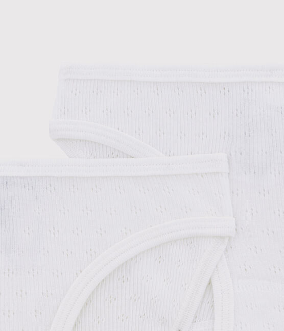 Confezione da 2 slip bambina traforati in cotone biologico variante 1