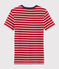 T-shirt iconica scollo rotondo Donna rosso TERKUIT/bianco MARSHMALLOW