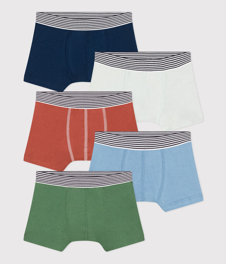 Confezione da 5 boxer in cotone bambino multicolore