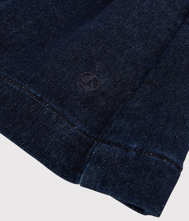 Abito in molleton denim beb&egrave; femmina blu
