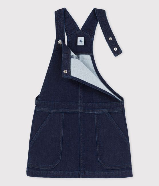 Abito salopette in denim bambina blu DENIM BLEU FONCE