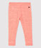 Leggings in lana e cotone bebé. arancione OURSIN/bianco MARSHMALLOW