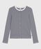Cardigan in cotone a righe donna blu/bianco