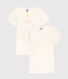 Confezione da 2 t-shirt bambina maniche corte a cuori in cotone