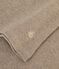 T-shirt a maniche lunghe in cotone tinta unita donna beige