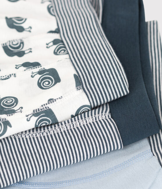 Confezione da 3 boxer con lumachine per bambino in cotone variante 1
