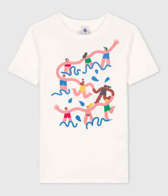 T-shirt L'ICONIQUE Water Family x Petit Bateau bianco MARSHMALLOW
