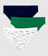 Confezione da 3 slip bambino fantasia trasporti in cotone