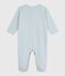 Pigiama in cotone millerighe neonato ADRIATIC/ MARSHMALLOW