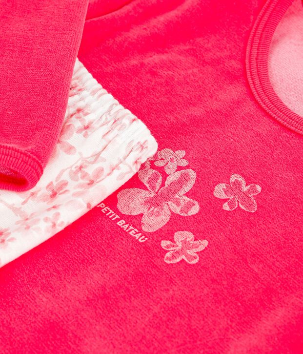 Pyjama  en velours rosa/multicolore