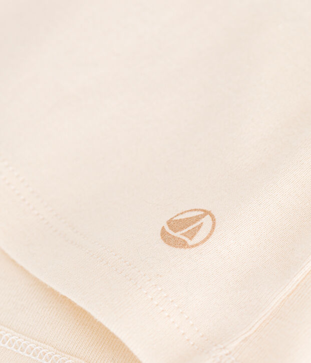 T-shirt a maniche corte in cotone bambina ecru