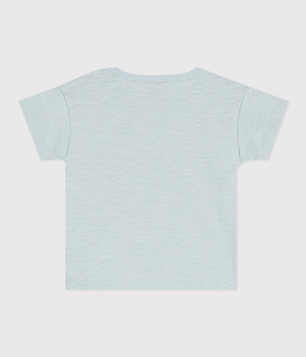 T-shirt a maniche corte beb&egrave; in jersey fiammato verde