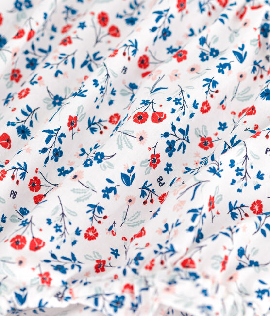 Bloomer in popeline con stampa a fiorellini neonata bianco MARSHMALLOW/bianco MULTICO