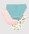 Confezione da 3 slip bambina in cotone e Lyocell variante 1
