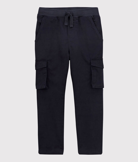 Pantaloni in gabardine bambino blu SMOKING