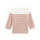 Marinière maniche lunghe donna bianco MARSHMALLOW/rosa COPPER