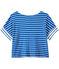 T-shirt donna oversize a righe blu PERSE/bianco MARSHMALLOW
